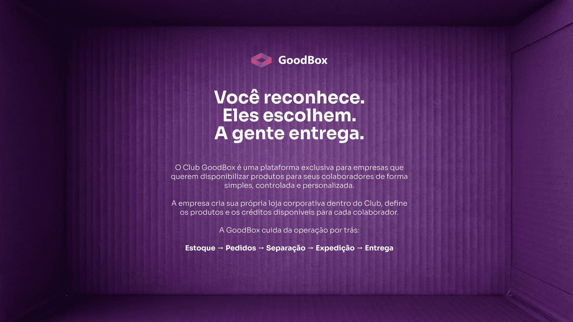 Club GoodBox — plataforma de loja corporativa para colaboradores