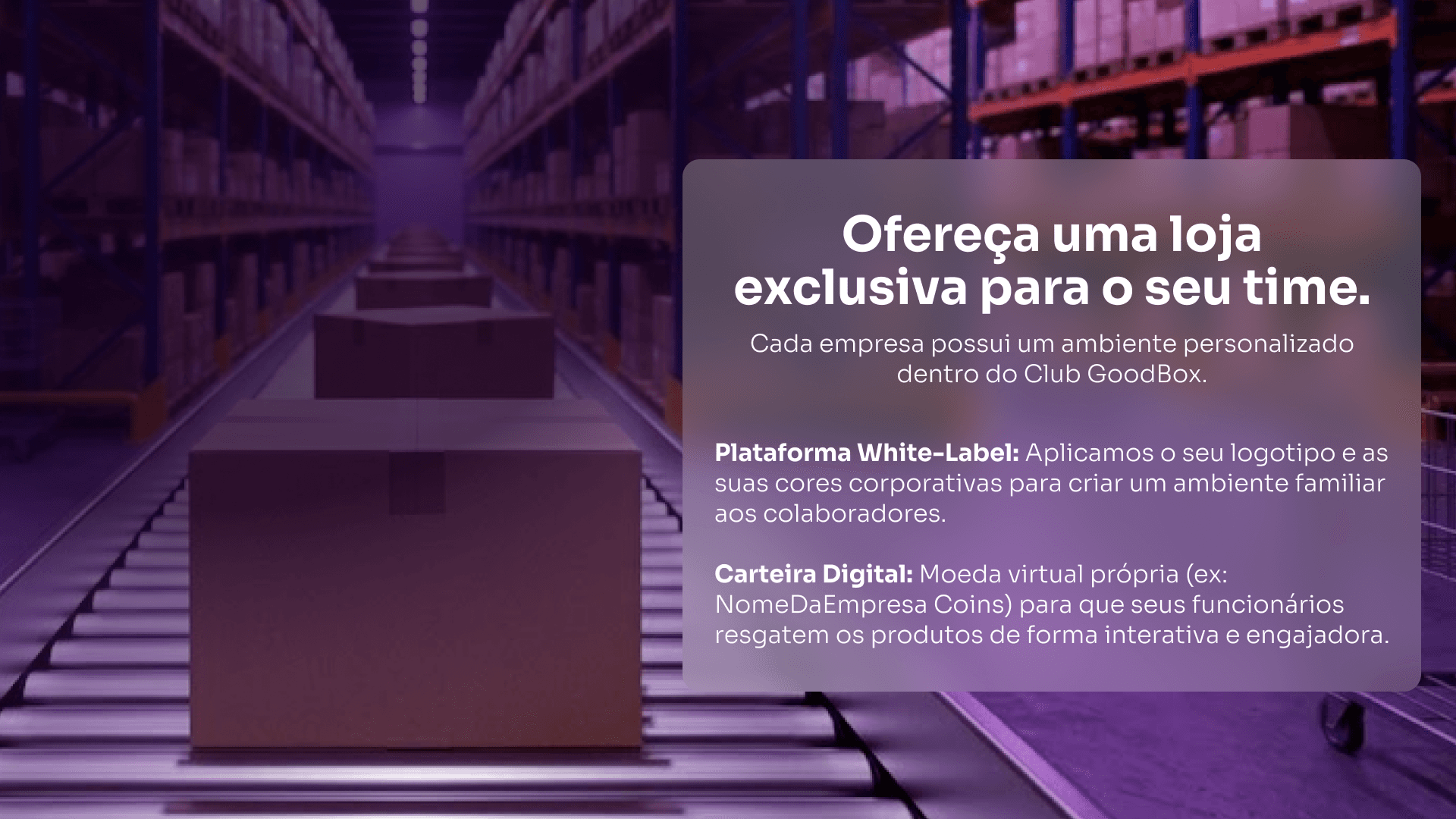 Loja corporativa white-label Club GoodBox para colaboradores